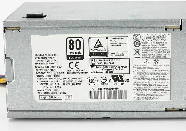 Main image of For HP Z230 Z240 600 800 G2 6PIN brand new power supply 796349-001 796350-001