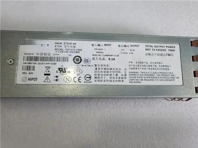 Alt view image 2 of 5 - For DELL PE2950 server 750W power supply Z750P-00 N750P-S0 7001072-Y000