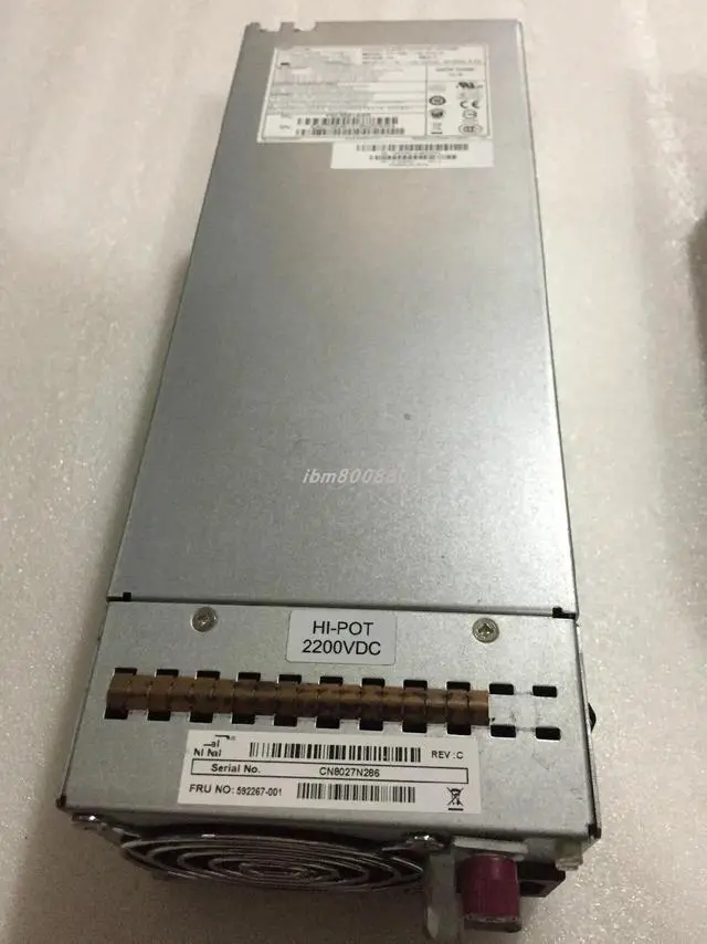 Main image of For HP Disk Array Cabinet Power Supply MSA2000 P2000G3 YM-3591A 592267-002 573W