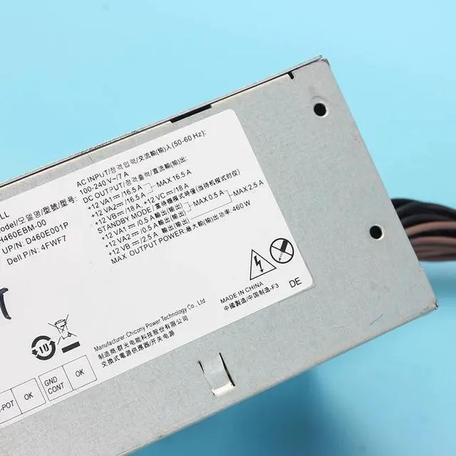 Alt view image 2 of 3 - For DELL 6+4PIN 3046 3040 3050 5050 7050 MT 4FWF7 460W power supply