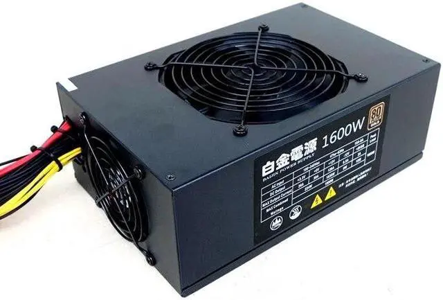 Alt view image 2 of 3 - Gold power 1600W power 1500W 1600W graphics card ATX server power mute