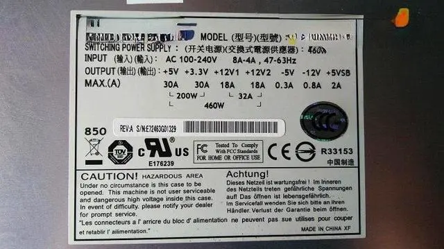 Alt view image 3 of 3 - For ETASIS EFAP-48102 server 480W with switch 1U server power supply