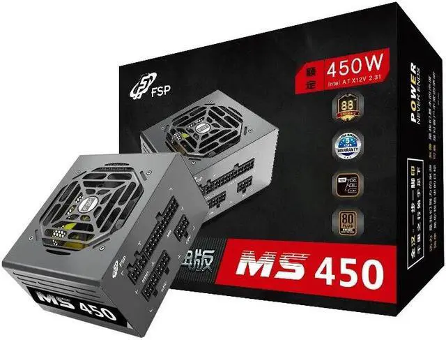 Alt view image 4 of 4 - FSP rated 450W Classic MS450 full module SFX small chassis power supply Bronze certification