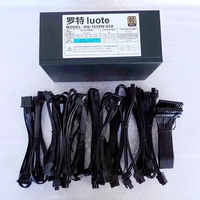 Alt view image 3 of 4 - 1650W full module power supply Multi graphics card 1600W power supply 6 graphics card full module power supply spot