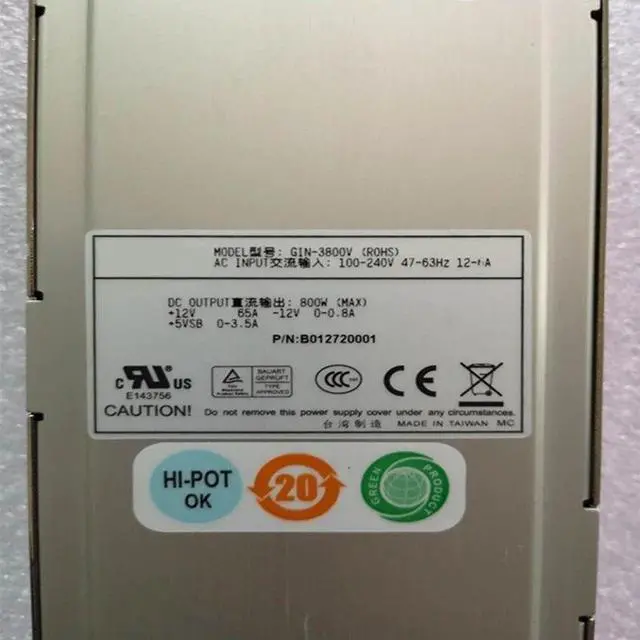 Alt view image 5 of 5 - PSU For Emacs 800W Switching Power Supply GIN-3800V