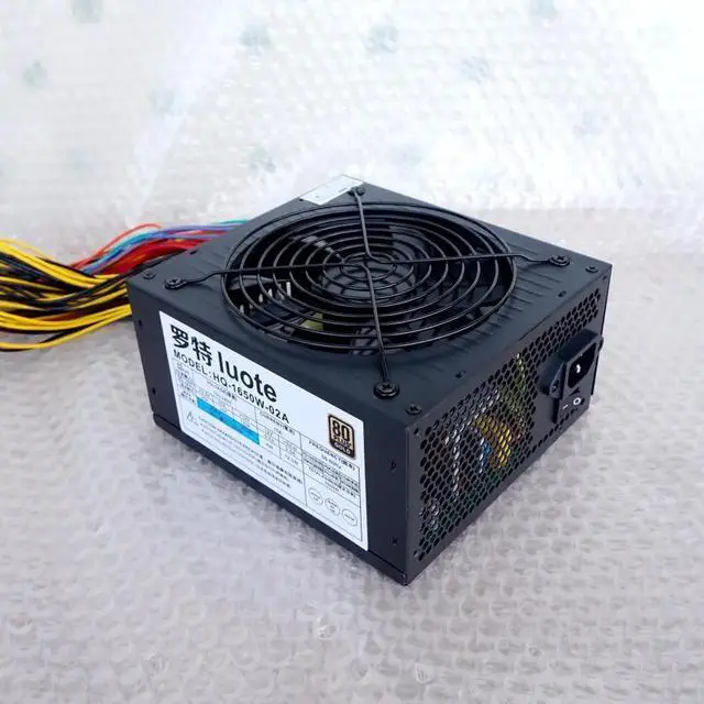 Alt view image 2 of 4 - Gold power 1600W power 1500W 1600W graphics card ATX server power mute