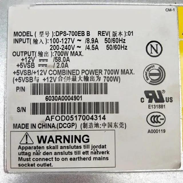 Alt view image 5 of 5 - Original PSU For Delta 700W Switching Power Supply DPS-700EB B DPS-700EB A DPS-700EB C DPS-700EB G DPS-700EB J