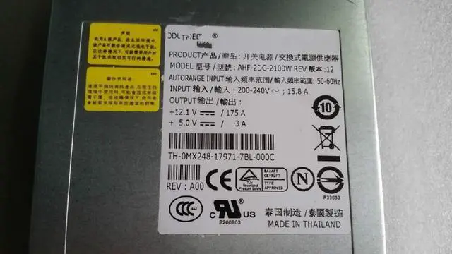 Alt view image 2 of 2 - For DELL AHF-2DC-2100W DELL MX248 PE1955 server power supply