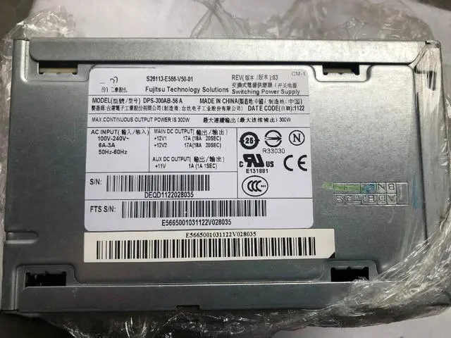 Main image of s26113-e566-v50-01 DPS-300AB-56A DEQD1137051365 FUJITSU power supply