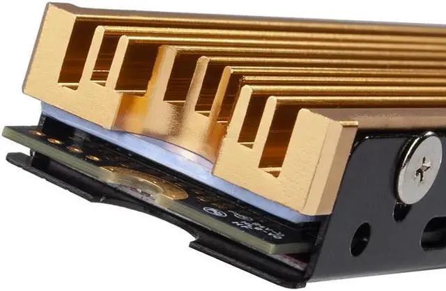 Alt view image 4 of 6 - JEYI M.2 NVMe SSD Heatsink for SM951 SM961 950PRO XP9410 M.2 SSD Cooling Heatsink Dustproof Cooling Metal Sheet Thermal Pad Black