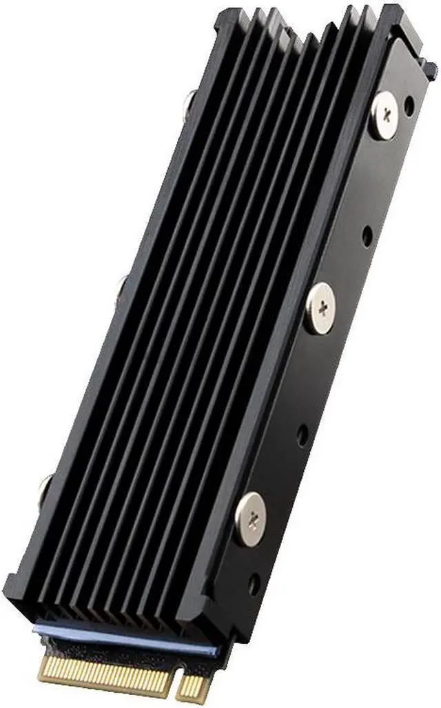 Alt view image 2 of 6 - JEYI M.2 NVMe SSD Heatsink for SM951 SM961 950PRO XP9410 M.2 SSD Cooling Heatsink Dustproof Cooling Metal Sheet Thermal Pad Black