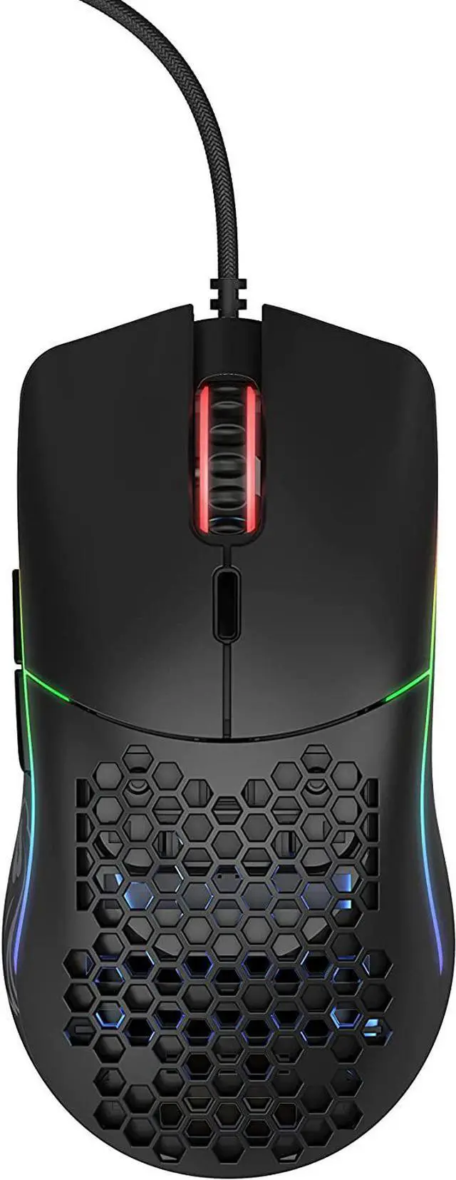 Alt view image 2 of 6 - Glorious Gaming Mouse - Model O Minus 58 g Superlight Honeycomb Mouse, Mouse with Lights -Matte Black Mouse, USB Gaming Mouse