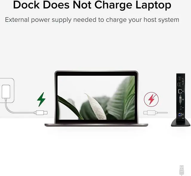 Alt view image 5 of 7 - Plugable Universal Laptop Docking Station Dual Monitor for Windows and Mac, DisplayLink USB 3.0 or USB C Dock, (Dual Video: HDMI and HDMI/DVI/VGA, Gigabit Ethernet, Audio, 6 USB Ports)