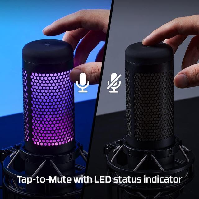 Alt view image 5 of 12 - HyperX QuadCast S - USB Microphone (Black-Grey) - RGB Lighting