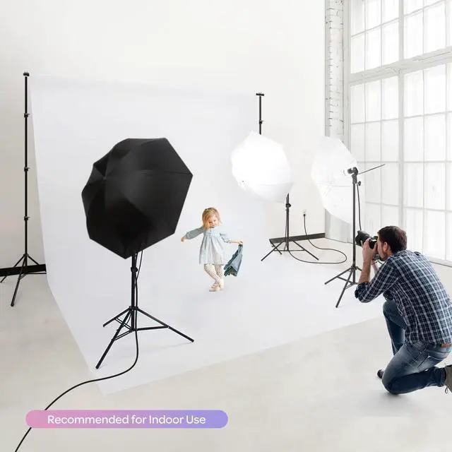 Alt view image 2 of 6 - LimoStudio, 700W Output Lighting Series, LMS103, Soft Continuous Lighting Kit for White and Black Umbrella Reflector with Accessory and Carry Bag