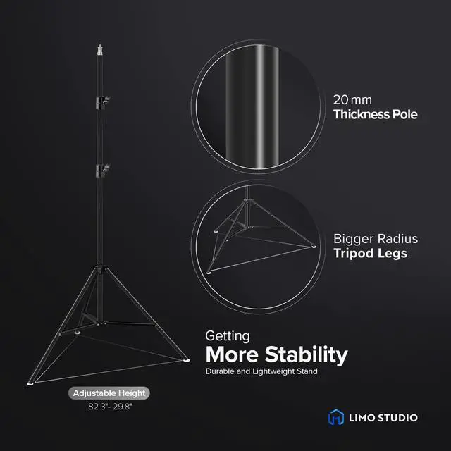 Alt view image 6 of 6 - LimoStudio, 700W Output Lighting Series, LMS103, Soft Continuous Lighting Kit for White and Black Umbrella Reflector with Accessory and Carry Bag