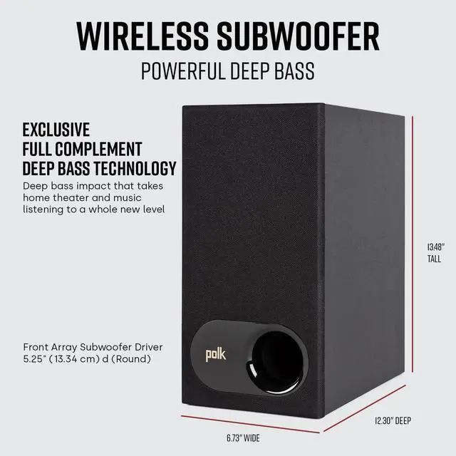 Alt view image 3 of 5 - Polk Audio Signa S2 Sound Bar & Wireless Subwoofer  Exclusive VoiceAdjust Technology, Ultra-Slim Design, Works with 4K & HD TVs, HDMI & Optical, Bluetooth, Wireless Streaming
