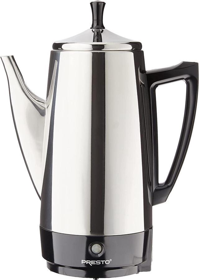 Presto 02811 12-Cup Stainless Steel Coffee Maker, 9.7D x 13.1W x 6.2H