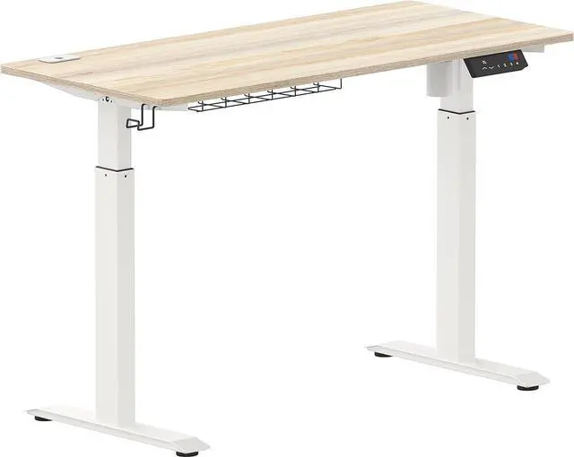 Alt view image 4 of 7 - SHW Memory Preset Electric Height Adjustable Standing Desk, 48 x 24 Inches, Maple