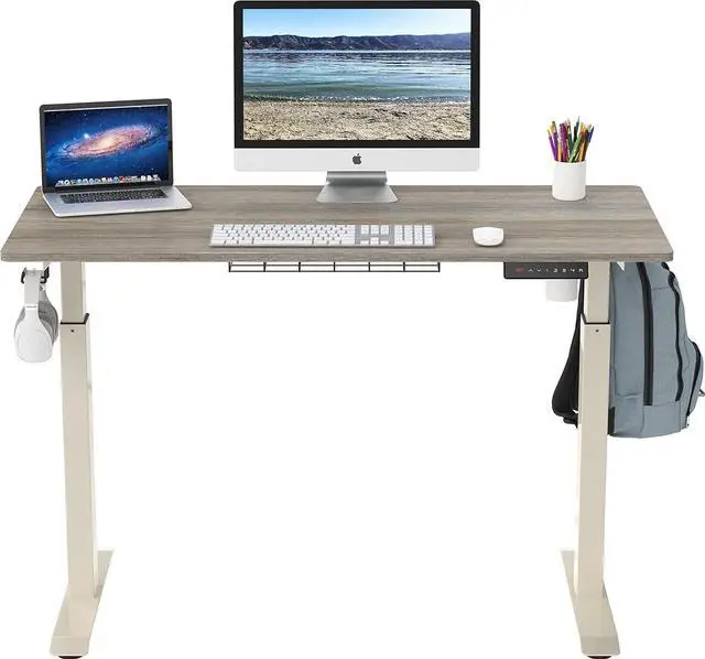 Alt view image 7 of 7 - SHW Memory Preset Electric Height Adjustable Standing Desk, 48 x 24 Inches, Maple