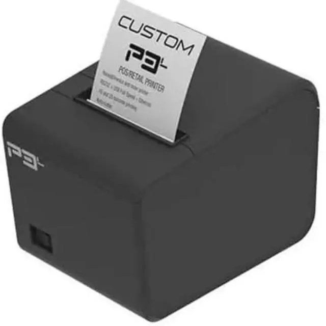 Alt view image 2 of 5 - Custom America P3L Thermal Receipt Printer | USB, Serial & Ethernet | 200mm/s High-Speed | 203 dpi | Auto Cutter | 80/58mm Paper | Windows, Linux, Android, iOS Compatible