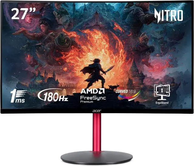 Alt view image 5 of 10 - Acer Nitro XZ270 S3 27 Class Full HD Gaming LED Monitor - 16:9 - Black Model UM.HX0AA.303