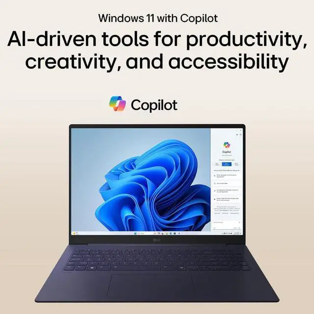 Alt view image 11 of 11 - LG gram 17", Copilot+ PC, Thin and Lightweight Laptop, Windows 11 Home, Intel Evo Edition - Intel® Core Ultra 7, 32GB RAM, 2TB SSD, Black