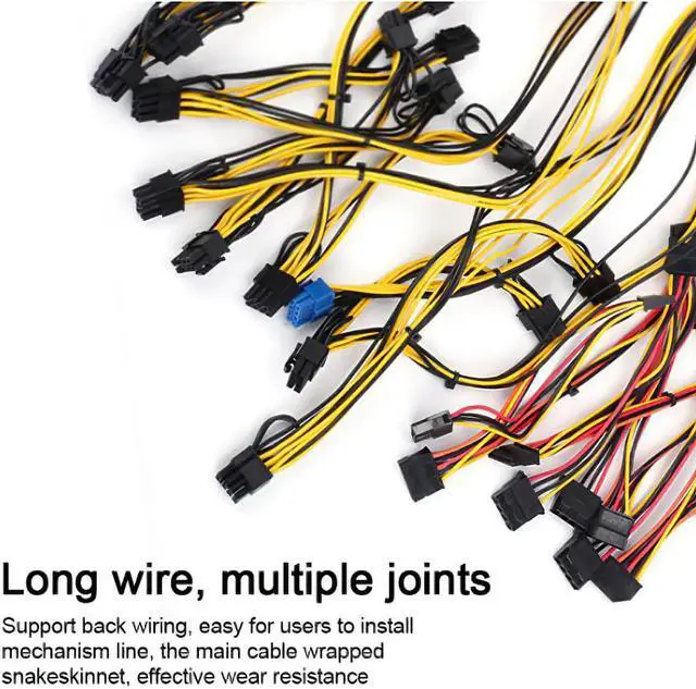 Alt view image 7 of 7 - ATX PC 110V-220V 2000W PSU Power Supply ETH ETC ZEC ZCASH DGB XMR For Computer 8 Video Card Mining Bitcoin Miner