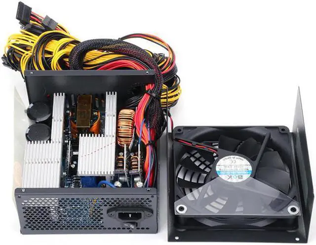 Alt view image 4 of 7 - 2000W Bitcoin mining PSU PC Power Supply Computer Mining Rig 8 GPU ATX Ethereum Coin 12v 4 pin power supply