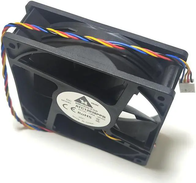 Alt view image 6 of 7 - (10 pieces) ATC12038PPB 12cm inverter fan 12038 DC 12V 1.6A 4600RPM 120*120*38 mm axial fan server inverter cooling fan case square cooler