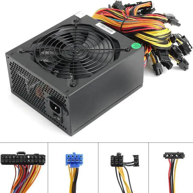 Alt view image 4 of 7 - 2000W PC Mining Power Supply for Aleo Bitcoin Miner ATX 2000W PICO PSU Power Supply Ethereum 2000W ATX Power Supply Bitcoin 12V V2.31 ETH Coin Mining