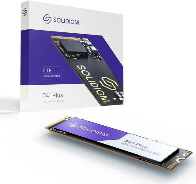 Main image of Solidigm P41 Plus Series 2TB PCIe GEN 4 NVMe 4.0 x4 M.2 2280 3D NAND Internal Solid State Drive (2TB, M.2 80mm, PCIe 4.0 x4) SSDPFKNU020TZX1