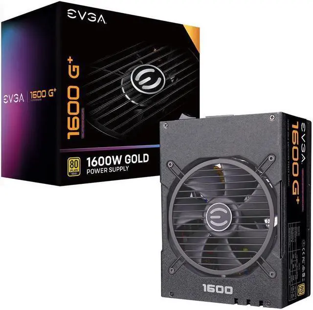 Main image of EVGA SuperNOVA 1600 G+, 80+ GOLD 1600W, Fully Modular, 10 Year Warranty, Includes FREE Power On Self Tester, Power Supply - 220-GP-1600-X1