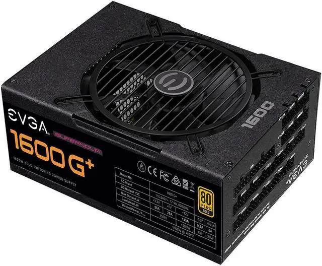 Alt view image 2 of 2 - EVGA SuperNOVA 1600 G+, 80+ GOLD 1600W, Fully Modular, 10 Year Warranty, Includes FREE Power On Self Tester, Power Supply - 220-GP-1600-X1