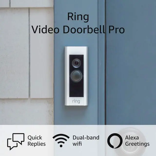 Main image of Ring Video Doorbell Pro Upgraded, with added security features and a sleek design (existing doorbell wiring required)