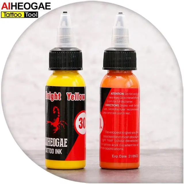 Alt view image 3 of 5 - 16 Bottle Professional Permanent Makeup Tattoo Ink Kit 1oz Tattoo Ink Set 30ml Tatoo Inks Pigment Body Art Tattoo Supplies