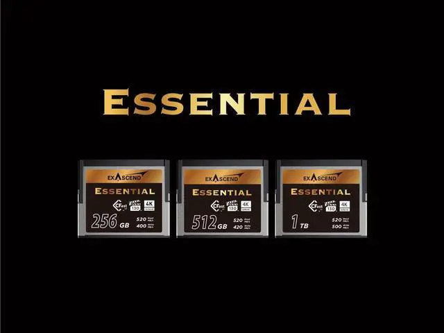 Alt view image 3 of 3 - Exascend Essential 512GB CFast2.0 EXSC3X Memory Card, up to 520MB/s Read, Approved for Blackmagic URSA Mini Pro 12K, Canon XC15/C300MKII and more