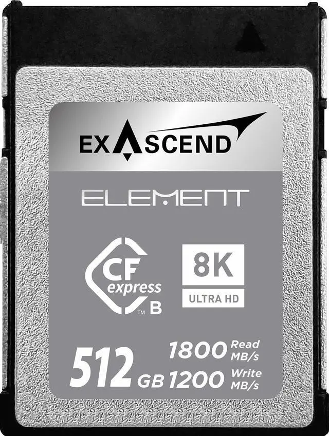 Main image of Exascend 256GB / 512GB / 1TB Element CFexpress Card Type B, Sustained Read 1,800MB/s, Compatible with Canon, Nikon, Panasonic and Other Cameras.