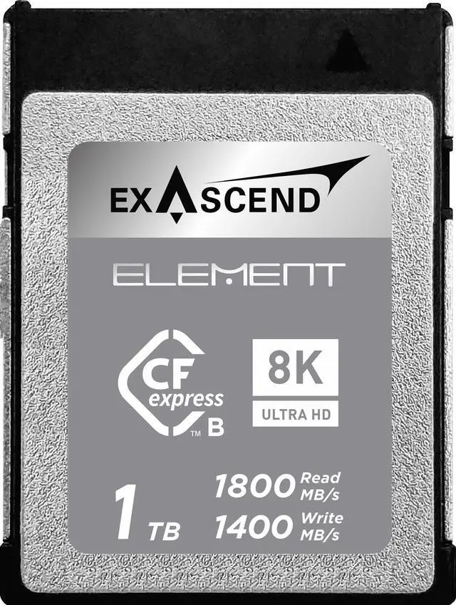 Main image of Exascend 256GB / 512GB / 1TB Element CFexpress Card Type B, Sustained Read 1,800MB/s, Compatible with Canon, Nikon, Panasonic and Other Cameras.
