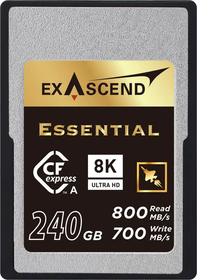 Main image of Exascend 240 GB / 180 GB / 120 GB Essential CFexpress Type A Card, Sustained Read 800MB/s, Compatible with Sony.