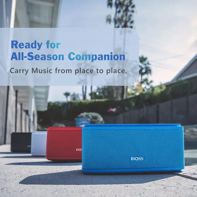 Alt view image 4 of 4 - Bluetooth Speaker, DOSS SoundBox Touch Portable Wireless Bluetooth Speaker with 12W HD Sound and Bass, IPX5 Waterproof, 20H Playtime,Touch Control, Handsfree, Speaker for Home,Outdoor,Travel-Black