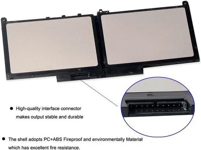 Alt view image 4 of 7 - KingSener New J60J5 Replacement Laptop Battery Notebook Battery For Dell Latitude E7270 E7470 J60J5 R1V85 MC34Y 242WD 7.6V 55Wh
