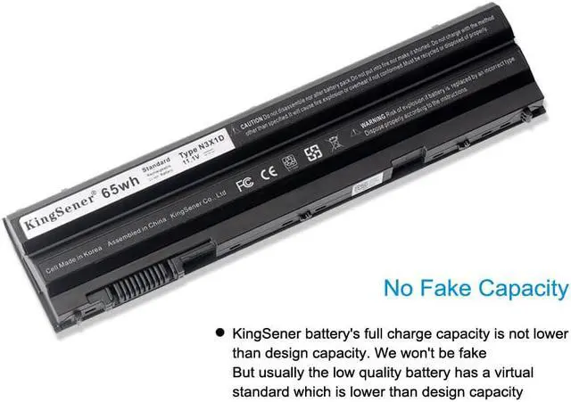 Alt view image 3 of 7 - KingSener Korea Cell N3X1D Laptop Battery Notebook Batteries For Dell Latitude E5420 E5430 E5520 E5530 E6420 E6520 E6430 E6440 E6530 M5Y0X HXVW T54FJ
