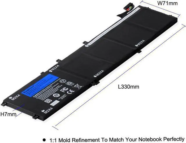 Alt view image 3 of 7 - KingSener New 4GVGH Laptop Battery Notebook Batteries for DELL Precision 5510 XPS 15 9550 series 1P6KD T453X 11.4V 84WH