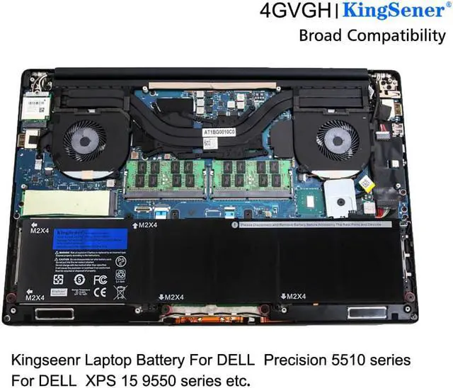 Alt view image 5 of 7 - KingSener New 4GVGH Laptop Battery Notebook Batteries for DELL Precision 5510 XPS 15 9550 series 1P6KD T453X 11.4V 84WH