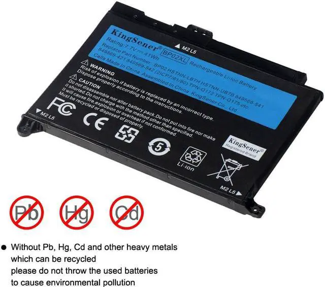 Alt view image 5 of 7 - KingSener BP02XL Laptop Battery for HP Pavilion PC 15 15-AU 849909-850 849569-421 TPN-Q172 TPN-Q175 HSTNN-LB7H BP02041XL Notebook Repacement