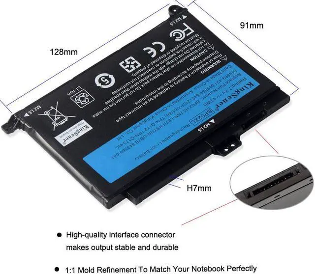 Alt view image 4 of 7 - KingSener BP02XL Laptop Battery for HP Pavilion PC 15 15-AU 849909-850 849569-421 TPN-Q172 TPN-Q175 HSTNN-LB7H BP02041XL Notebook Repacement