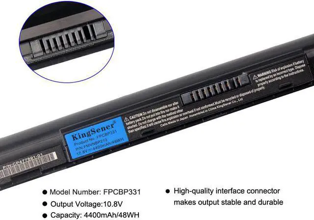 Alt view image 7 of 7 - KingSener Japanese Cell FPCBP331 Laptop Battery for Fujitsu LifeBook A532 AH512 AH532 AH532/GFX FPCBP331 FMVNBP213 FPCBP347AP 4400mAh Notebook Replacement
