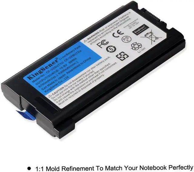 Alt view image 4 of 7 - KingSener Japanese Cell CF-VZSU71U Laptop Battery For Panasonic Toughbook CF-30 CF-31 CF-53 CF-VZSU46U CF-VZSU72U 10.8V 69WH 6750mAh Notebook Replacement