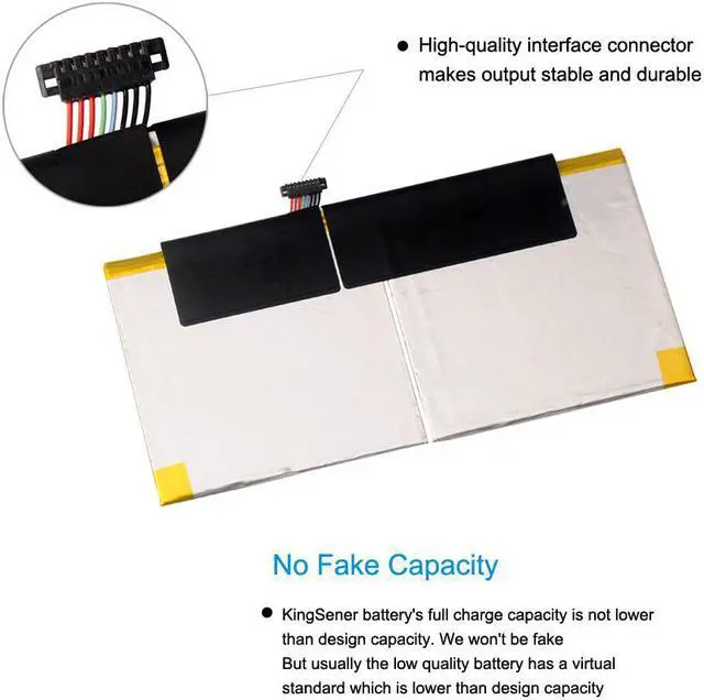 Alt view image 3 of 6 - KingSener New C12N1435 Laptop Battery For ASUS T100HA T100HA-FU006T 10.1-Inch 2 in 1 Touchscreen Tablet battery 3.8V 30WH